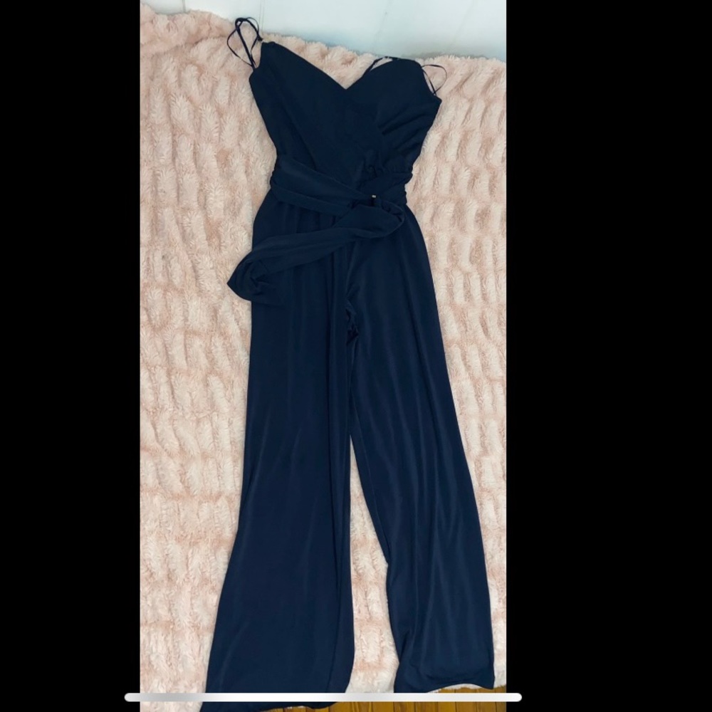 Blue jumpsuit 94 % polyester